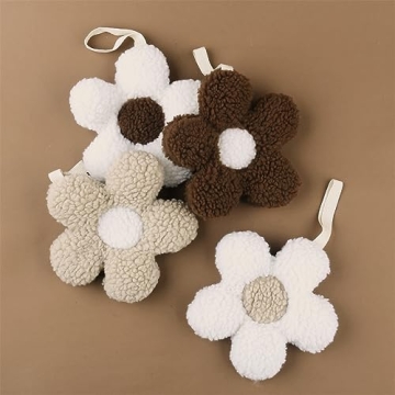 Cute and Soft Baby Daisy Pacifier Holder 2 Pack