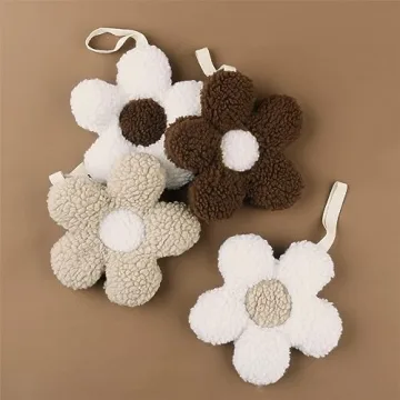 Cute and Soft Baby Daisy Pacifier Holder 2 Pack