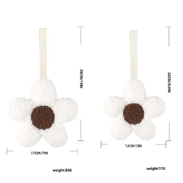 Cute and Soft Baby Daisy Pacifier Holder 2 Pack