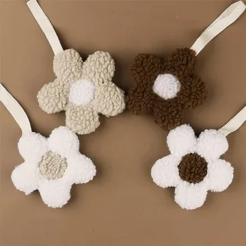 Cute and Soft Baby Daisy Pacifier Holder 2 Pack