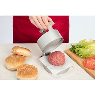 Cuisinart CABP-300 Adjustable Burger Press, Makes 1/4lb to 3/4lb Patties