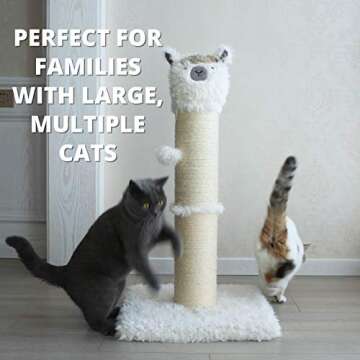 PutnPurr Tall 32.5 Inch Alpaca Scratching Post for Cats