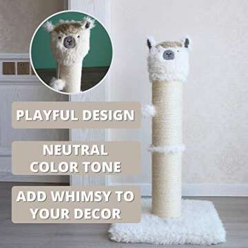 PutnPurr Tall 32.5 Inch Alpaca Scratching Post for Cats