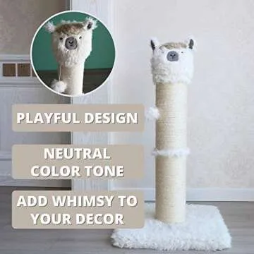 PutnPurr Tall 32.5 Inch Alpaca Scratching Post for Cats