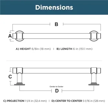 Franklin Brass Cabinet Handles 10-Pack Soft Iron 5-1/16"