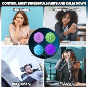 Mity rain 8pcs Fidget Toys - Magnetic Attraction Stress Balls with Silicone Shell for Adults - to Calm Restless Hands and Anxious Mind, Silicone Roller Magnet Balls Sensory Adults