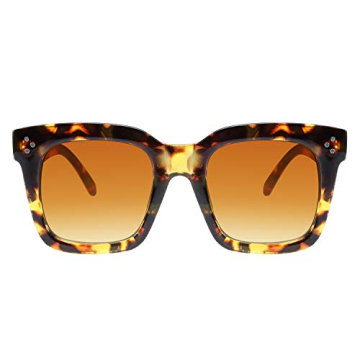 FEISEDY Vintage Oversized Square Sunglasses for Women