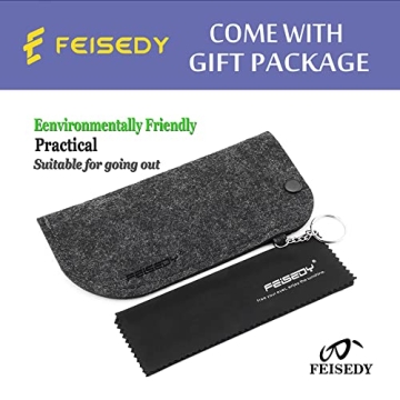 FEISEDY Vintage Oversized Square Sunglasses for Women