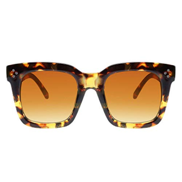 FEISEDY Vintage Oversized Square Sunglasses for Women