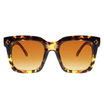 FEISEDY Vintage Oversized Square Sunglasses for Women