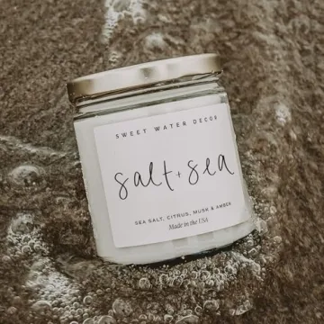 Sweet Water Decor Salt and Sea Candle - Beach Scented Soy Candle