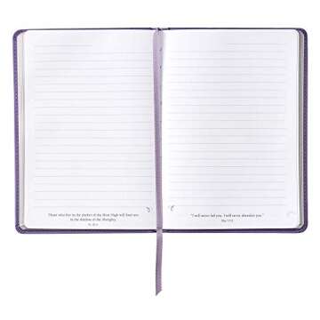 Christian Art Gifts Purple Faux Leather Journal | I Know the Plans Jeremiah 29:11 Bible Verse | Flexcover Inspirational Notebook w/Ribbon Marker and Lined Pages, 6 x 8.5 Inches