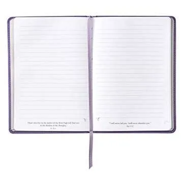 Christian Art Gifts Purple Faux Leather Journal | I Know the Plans Jeremiah 29:11 Bible Verse | Flexcover Inspirational Notebook w/Ribbon Marker and Lined Pages, 6 x 8.5 Inches