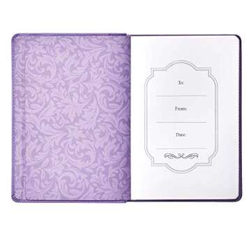 Christian Art Gifts Purple Faux Leather Journal | I Know the Plans Jeremiah 29:11 Bible Verse | Flexcover Inspirational Notebook w/Ribbon Marker and Lined Pages, 6 x 8.5 Inches