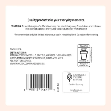 Amazon Basics 9" Uncoated Paper Plates Eco-Friendly Pack of 100