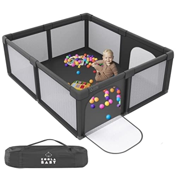 Baby Playpen 60x60in - Kids Activity Center with Anti-Slip Base - Portable Indoor & Outdoor Playard ...