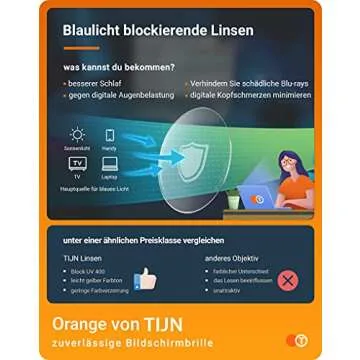 TIJN Blue Light Blocking Glasses for Women Men Clear Frame Square Nerd Eyeglasses Anti Blue Ray Computer Screen Glasses