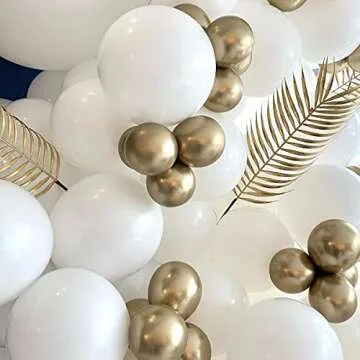Metallic Gold Balloons 5 Inch 100 Pack, JOGAMS Gold Chrome Balloons for Birthday Party Wedding Baby Shower Festival Anniversary Decorations