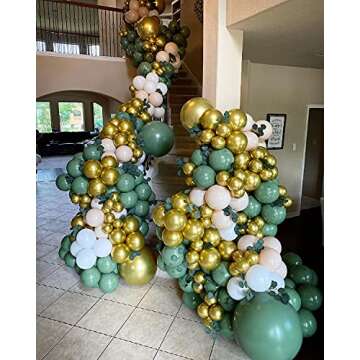 Metallic Gold Balloons 5 Inch 100 Pack, JOGAMS Gold Chrome Balloons for Birthday Party Wedding Baby Shower Festival Anniversary Decorations