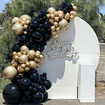 Metallic Gold Balloons 5 Inch 100 Pack, JOGAMS Gold Chrome Balloons for Birthday Party Wedding Baby Shower Festival Anniversary Decorations