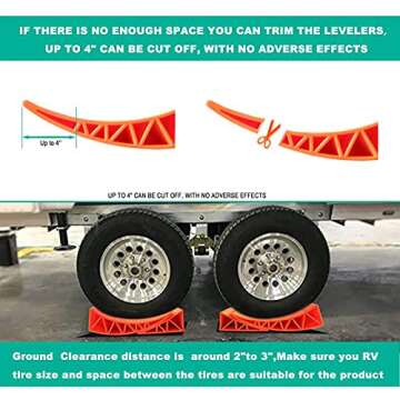 HUIMENG Camper Leveler Kit with Chocks and Mats