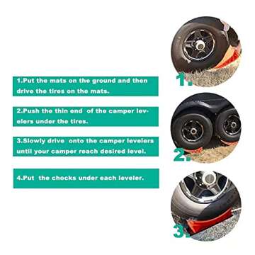 HUIMENG Camper Leveler Kit with Chocks and Mats