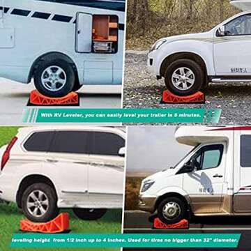HUIMENG Camper Leveler Kit with Chocks and Mats