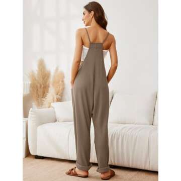 Glamaker Women's Stylish Waffle Knit Jumpsuit for All Occasions