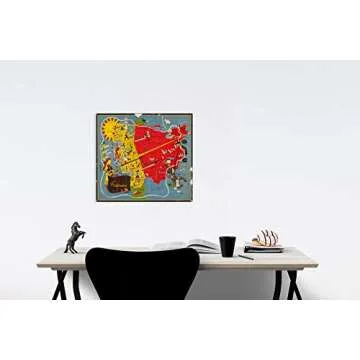 Historic Map - Map of The United States as Californians See It, 1947, Oren Arnold v2 24in x 18in