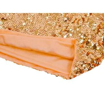 Gold Sequin Bodycon Mini Skirt for Night Out Party
