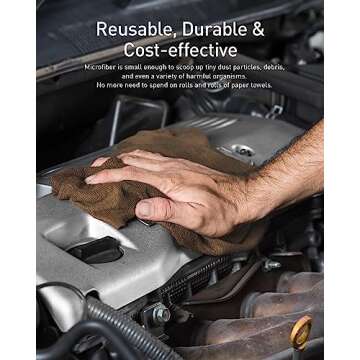 Fantasticlean Microfiber Cleaning Cloth Roll -60 Pack, Tear Away Microfiber Towels, 12" x 12", Reusable, Washable, Scratch Free, Ultra Absorbent Dish Rags for Car, Home, Garage or Shop (Beige & Tan)