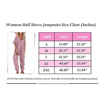 Nirovien Women's V Neck Jumpsuit for All-Day Comfort