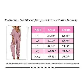 Nirovien Women's V Neck Jumpsuit for All-Day Comfort