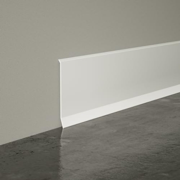 Flexible Baseboard Molding Trim, 4 Inch Self-Adhesive Vinyl Wall Base, Peel and Stick Trim Rubber Co...
