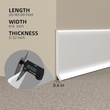 Flexible Baseboard Molding Trim, Easy Peel and Stick