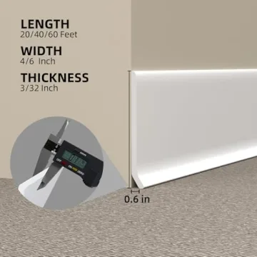 Flexible Baseboard Molding Trim, Easy Peel and Stick