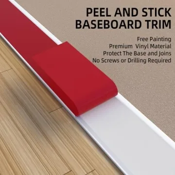 Flexible Baseboard Molding Trim, Easy Peel and Stick