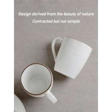 Famiware Aurora Coffee Mugs Set 4 - Unique Stoneware Cups