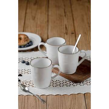 Famiware Aurora Coffee Mugs Set 4 - Unique Stoneware Cups