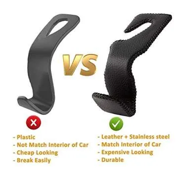 AMVOYOA Car Headrest Hooks for Organized Travel