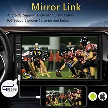 Naifay Double Din Car Stereo with Carplay and Android Auto