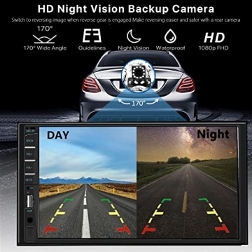 Naifay Double Din Car Stereo with Carplay and Android Auto