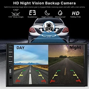 Naifay Double Din Car Stereo with Carplay and Android Auto