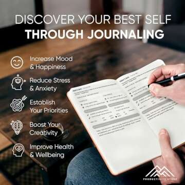 Best Daily Journal for Men & Women for Mindfulness, Productivity, Happiness & Self Care | Gratitude Journal, Affirmation Journal, Positivity Journal, Manifestation Journal, Self-Care Journal, Habit Tracker & Daily Journal with Prompts (Pink)