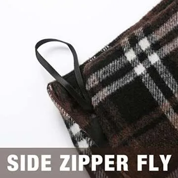 IDEALSANXUN Womens High Waist Plaid Skirt Bodycon Pencil Wool Mini Skirts(Coffee, S)