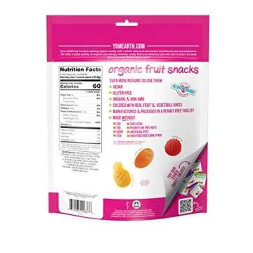 YumEarth Organic Tropical Flavored Fruit Snacks, 60- 0.7oz. Snack Packs, Allergy Friendly, Gluten Fr...