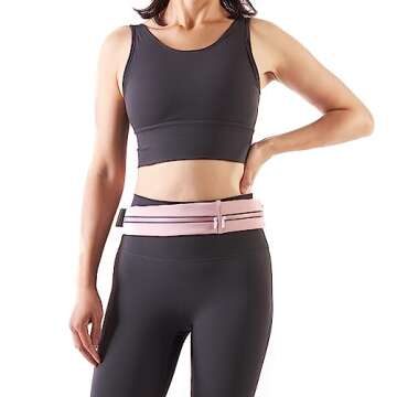 Running Belt, Belt Bag for Women, Phone Holder for Running, Reflective Belt Pouch for Running,Workout Hiking Waist Bag Adjustiable Waist Sizes(19"-55")
