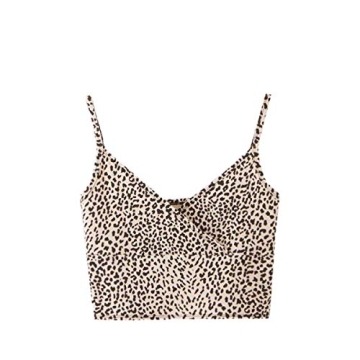 SweatyRocks Women's Casual Leopard Print Surplice Cami Top - Comfy & Stylish