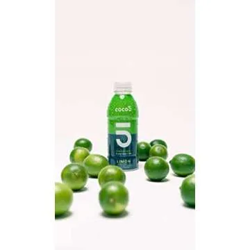 COCO5 Clean Sports Hydration Limon Flavor | 100% Natural | 50% Less Sugar | Nothing Artificial | Non-GMO | Gluten Free | Developed by Pro Trainers for Pro Athletes | 16.9 Ounce (Pack of 12)