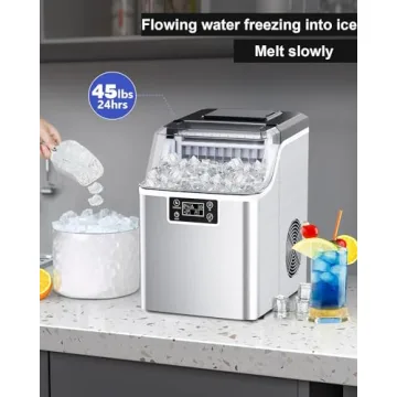 Kndko Ice Maker: 45Lbs/Day & Self-Cleaning Feature
